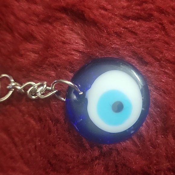Blue Evil Eye Bracelet and Keychain Set - Picture 5 of 6